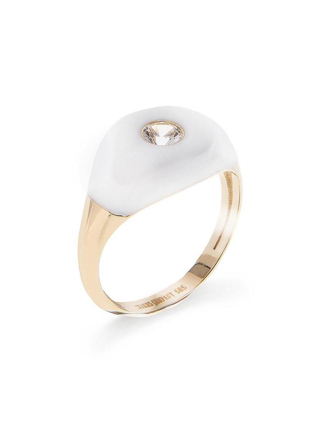 Womens Les Bonbons 14K Yellow Gold, Enamel, & Quartz Ring Product Image