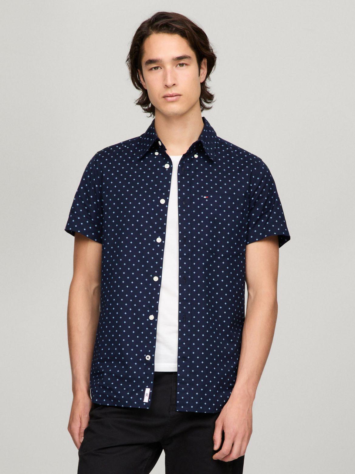 Tommy Hilfiger Men's Short-Sleeve Slim Fit Poplin Shirt Product Image