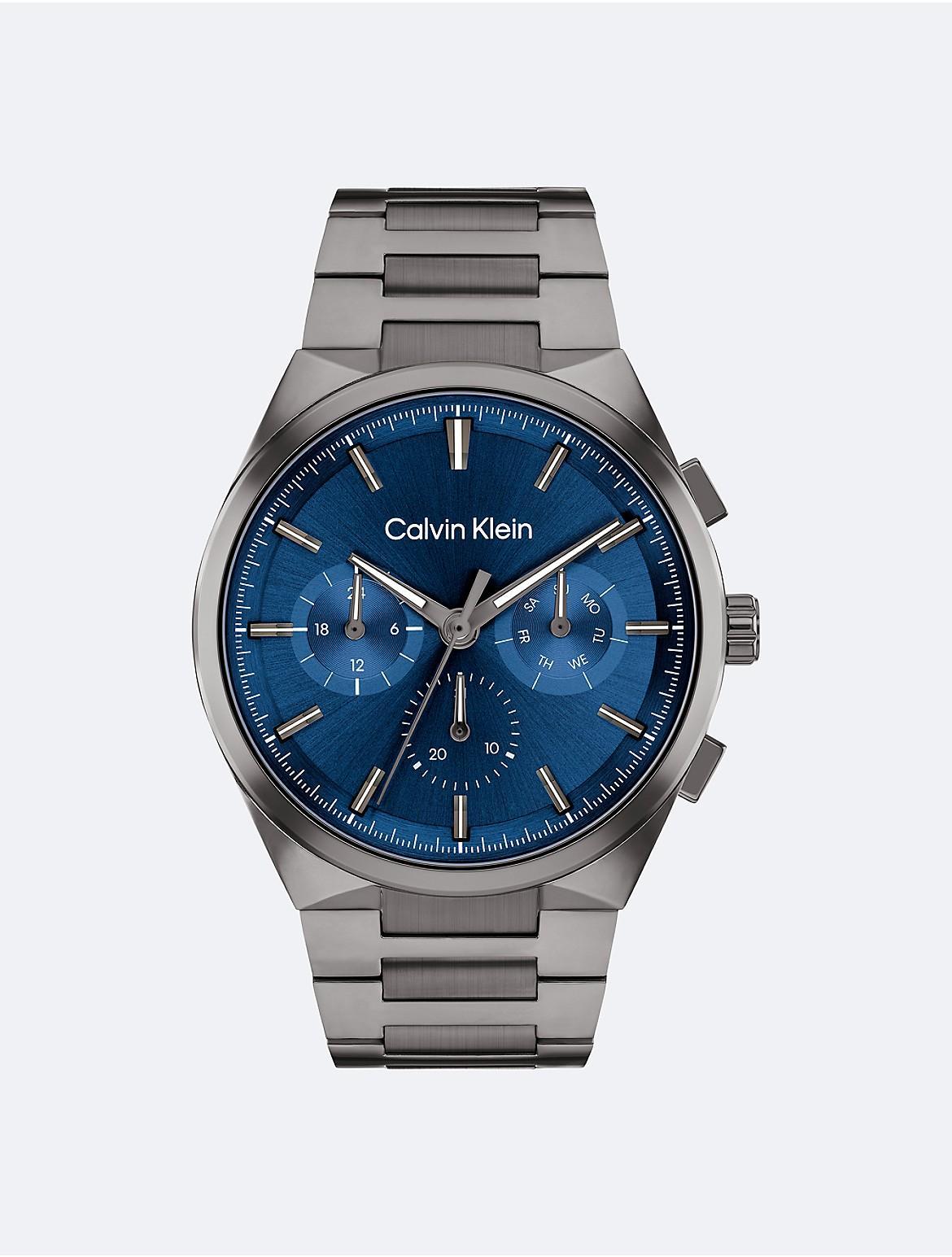 Calvin Klein Mens Multifunction H-Link Bracelet Watch - Blue Product Image