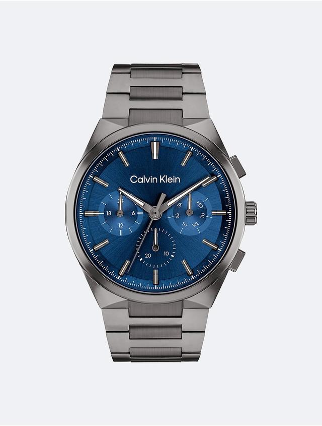 Calvin Klein Mens Multifunction H-Link Bracelet Watch - Blue Product Image