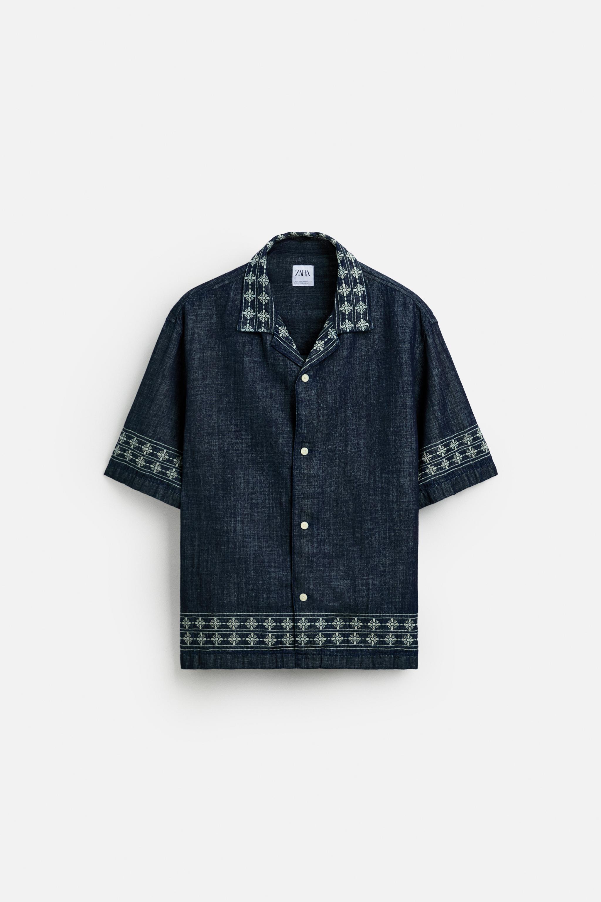 EMBROIDERED DENIM SHIRT Product Image