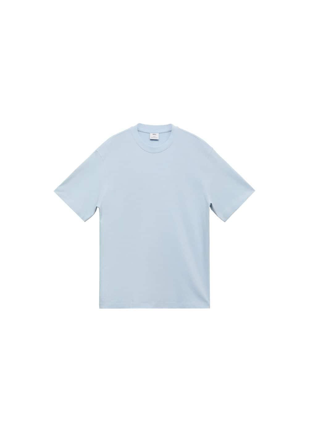 MANGO MAN - Basic 100% cotton relaxed-fit t-shirt china blueMen Product Image