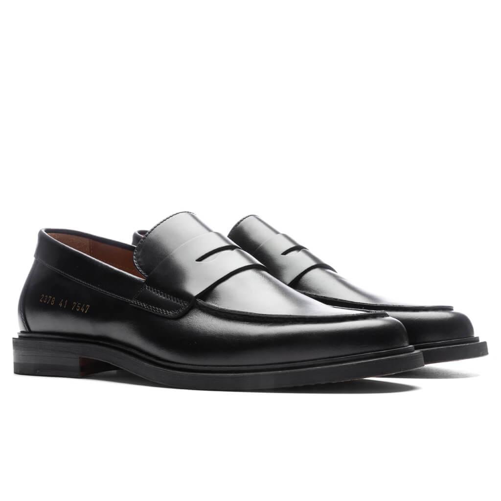 Loafer in Leather Sole - Black Male Product Image