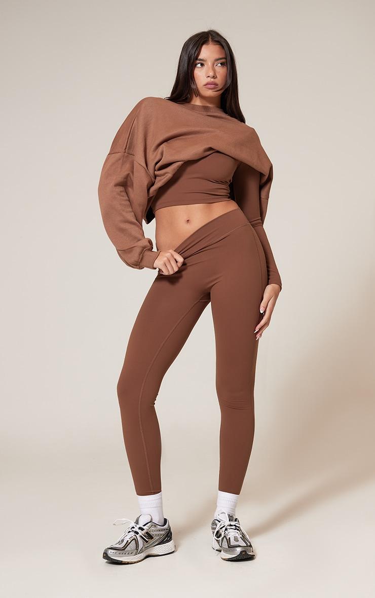 Mocha Oversized Boxy Sweatshirt Product Image