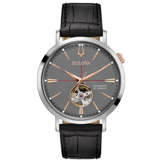 Men's Bulova Classic Automatic Strap Watch with Grey Dial (Model: 98A187) Product Image