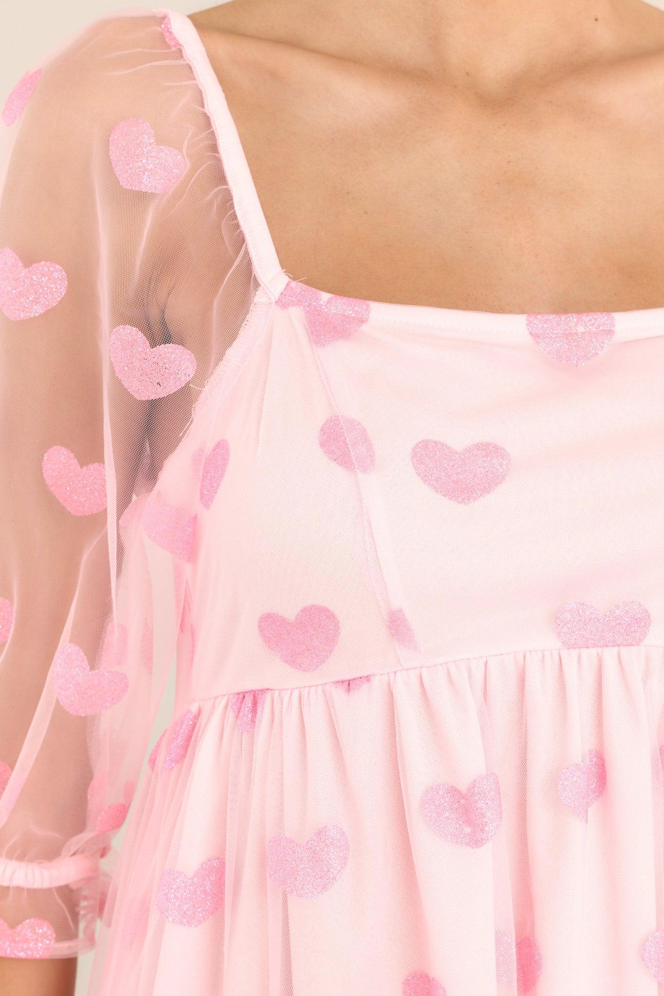 Dream Romance Light Pink Mini Dress Product Image