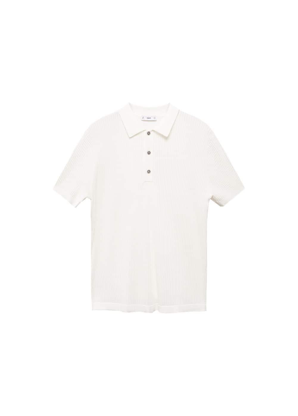 MANGO MAN - Knit cotton polo shirt off whiteMen Product Image