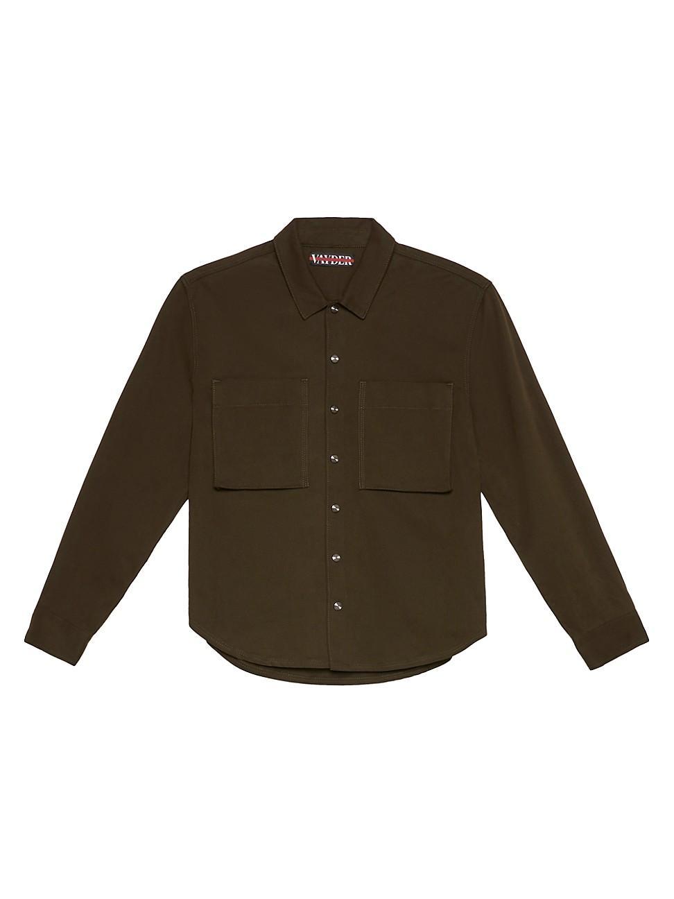 Mens Cotton Button-Front Overshirt Product Image