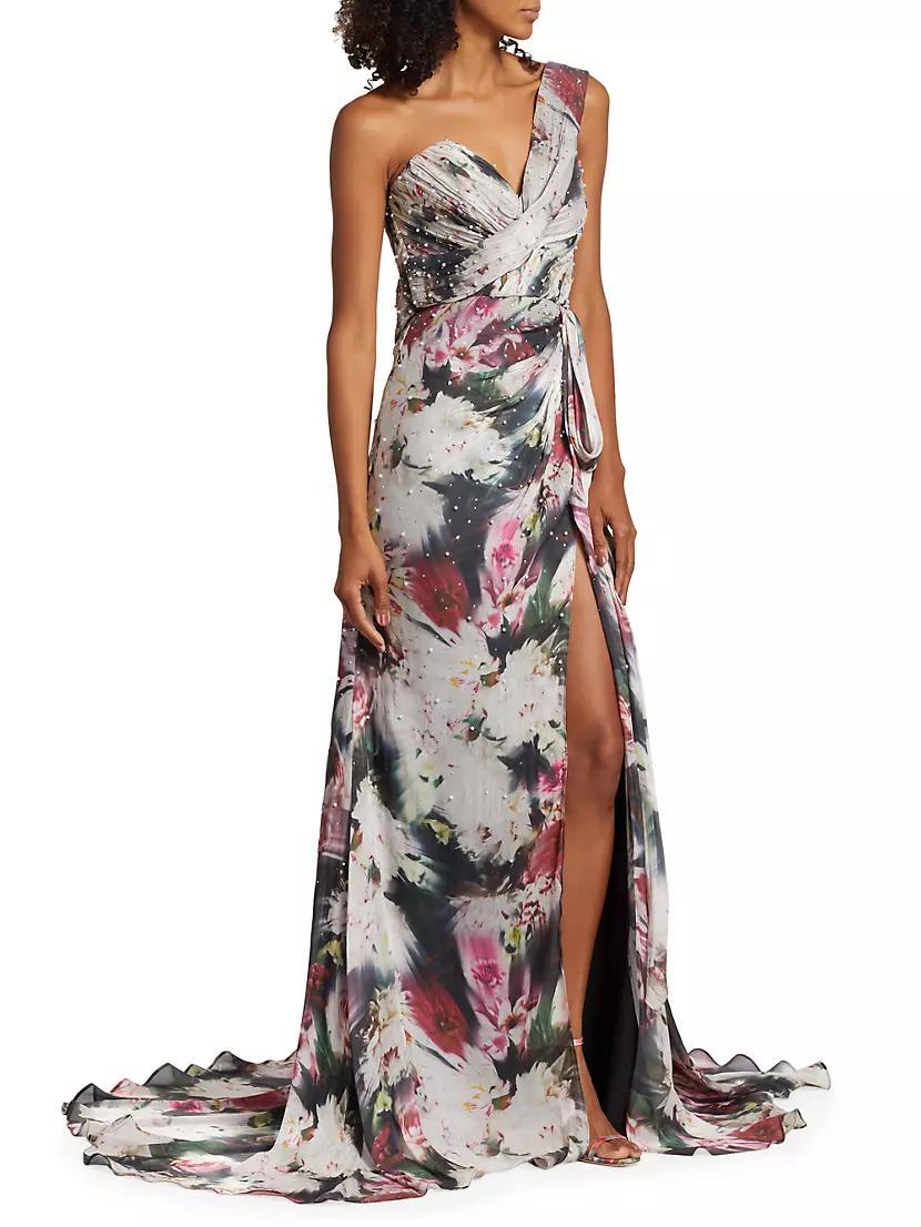 Printed Chiffon Gown Product Image