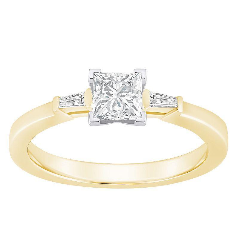 Alyson Layne 14k Gold 1/2 Carat T.W. Diamond Princess Cut Engagement Ring, Womens White Product Image