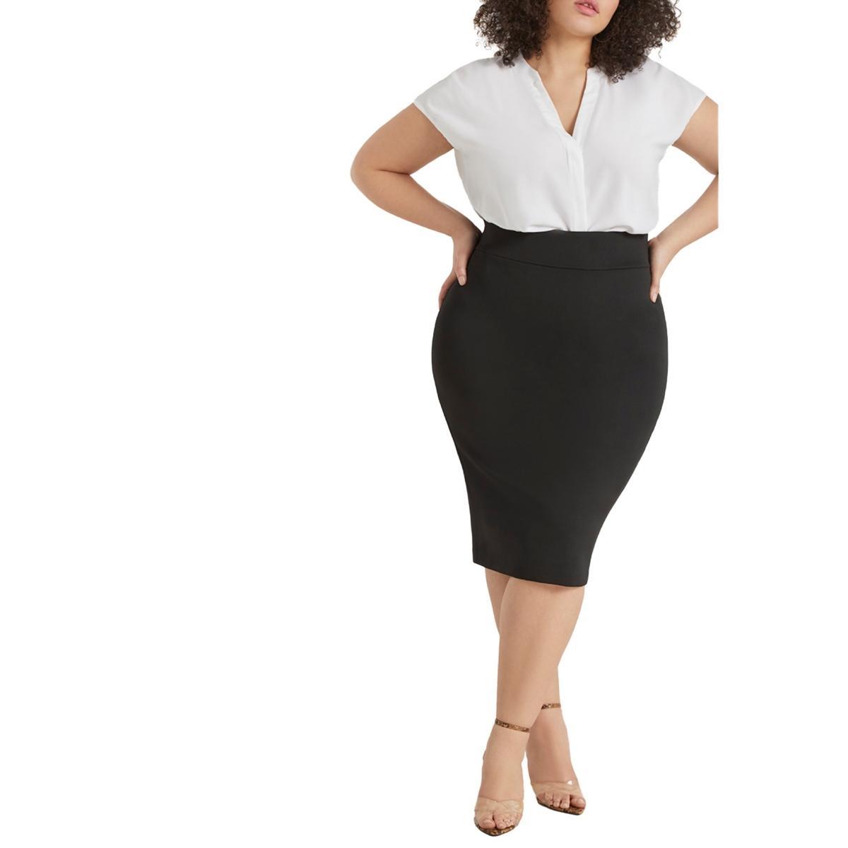 Eloquii Womens Neoprene Pencil Skirt Product Image