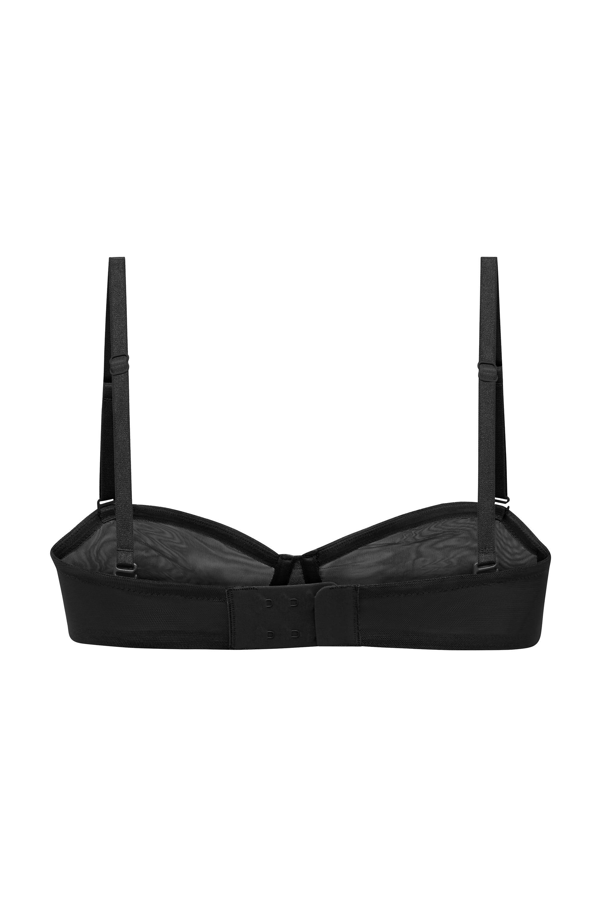 Soft Mesh Strapless Bra in Black Product Image