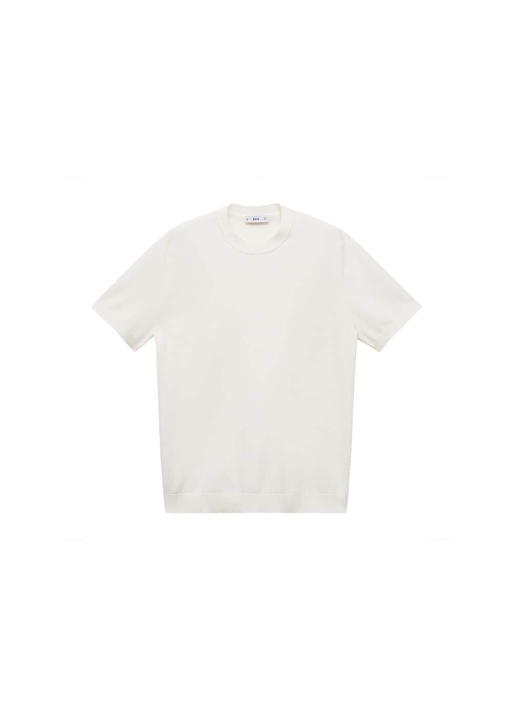 Fine-knit T-shirt - Men | MANGO USA Product Image