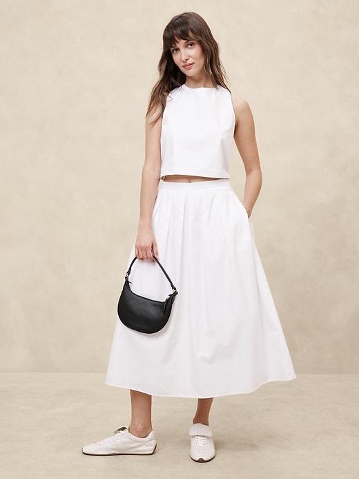 Poplin Midi Skirt Product Image