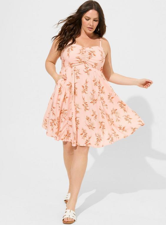 Mini Challis Skater Dress Product Image