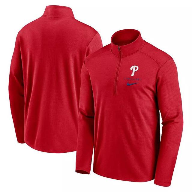 Mens Nike Philadelphia Phillies Franchise Logo Pacer Performance Half-Zip Top Product Image