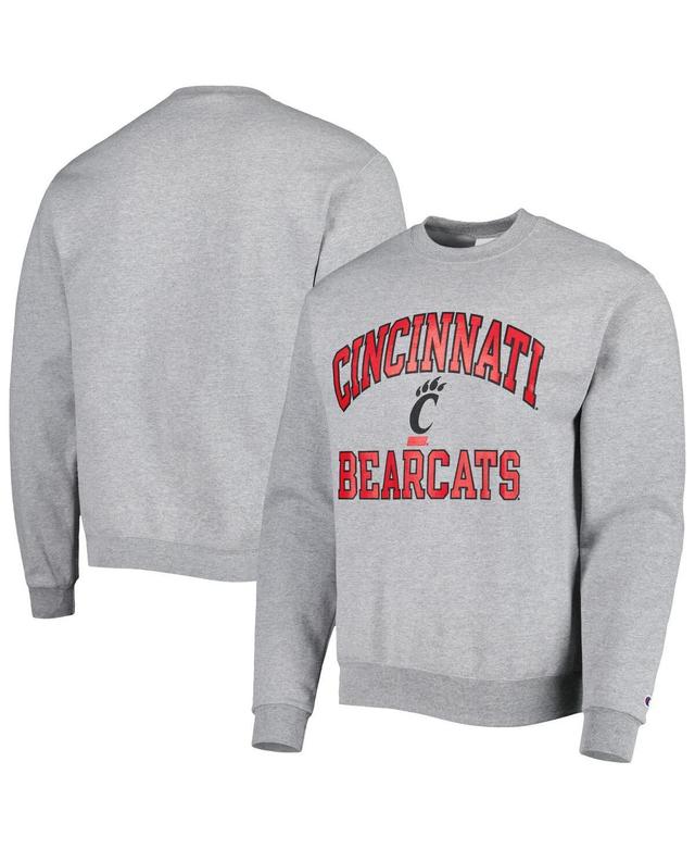 Mens Champion Heather Gray Cincinnati Bearcats High Motor Pullover Sweatshirt Product Image