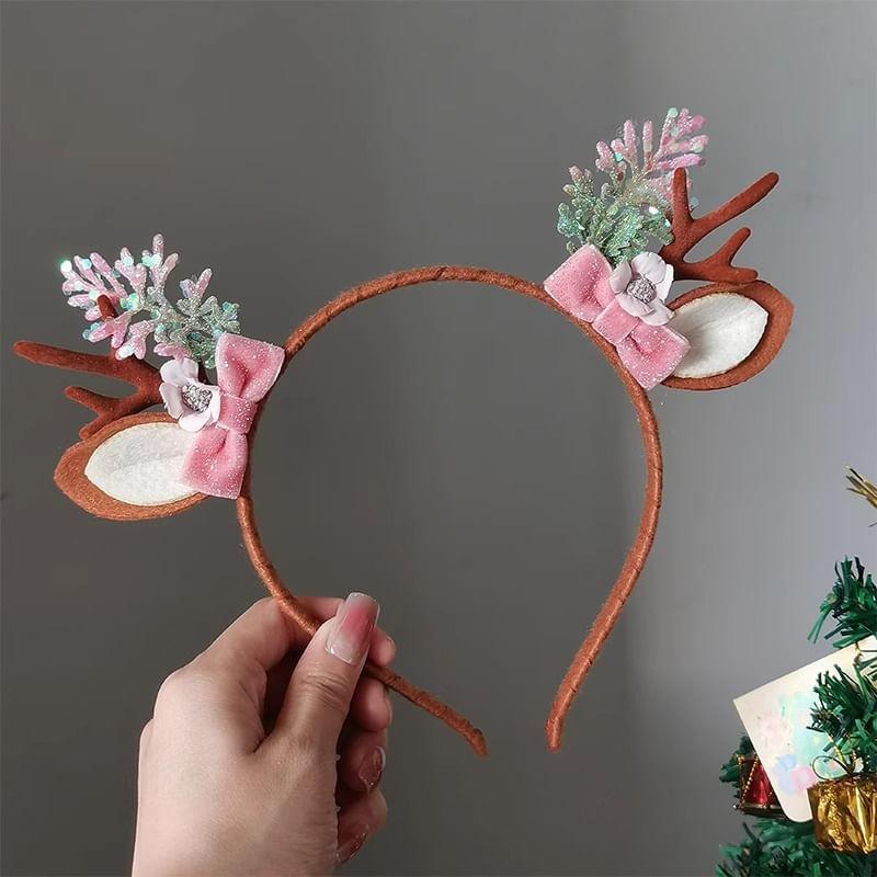 Christmas Deer Horn Party Headband (Various Designs) Product Image