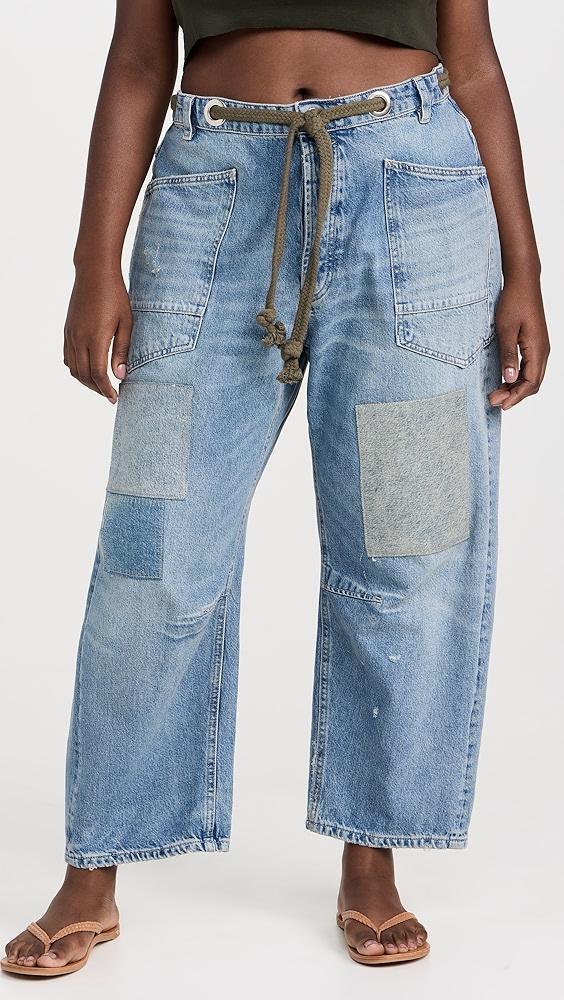 Free People Moxie Pull-On Barrel Jeans | Shopbop Product Image