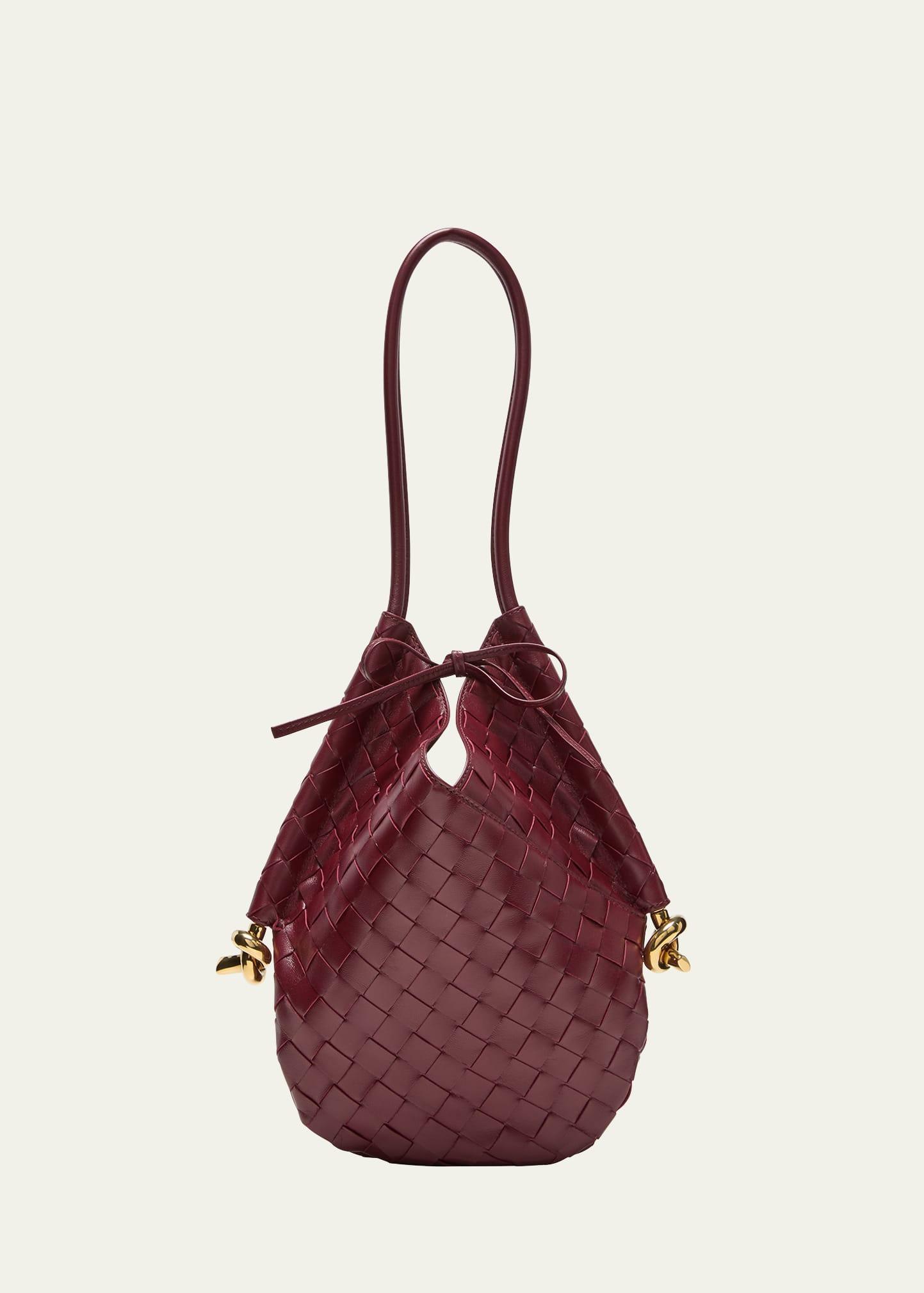 Bottega Veneta Ellipsie Small Intrecciato Lambskin Shoulder Bag - ICE CREAM BRASS Product Image