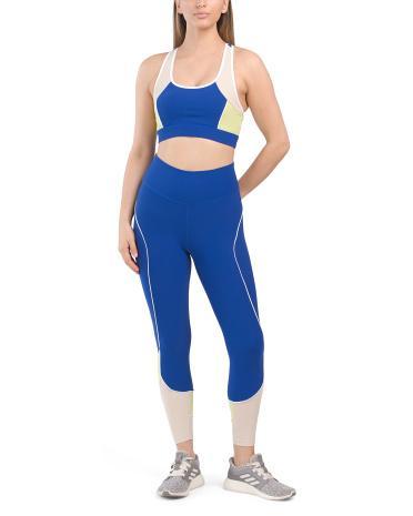 Racerback Panel Sports Bra And Leggings Set for Women Product Image