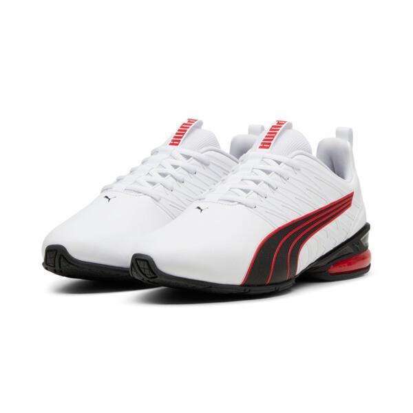 PUMA Voltaic Evo Fast Men's Running Shoes in White/Black/For All Time Red Product Image