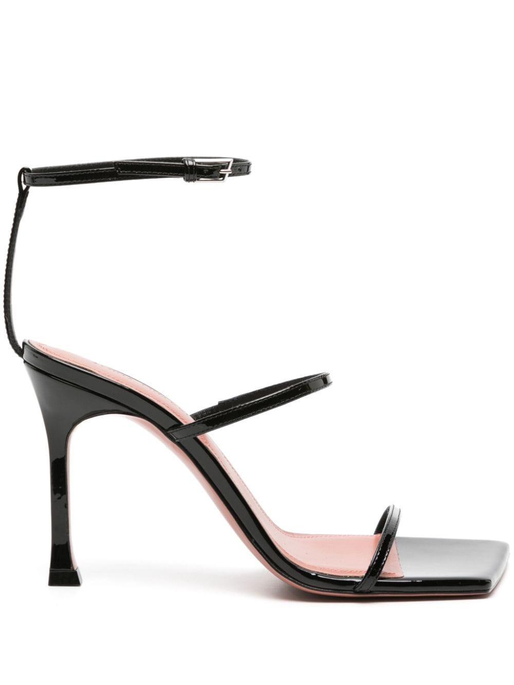 95mm Maya Patent Leather Sandals In Black Product Image