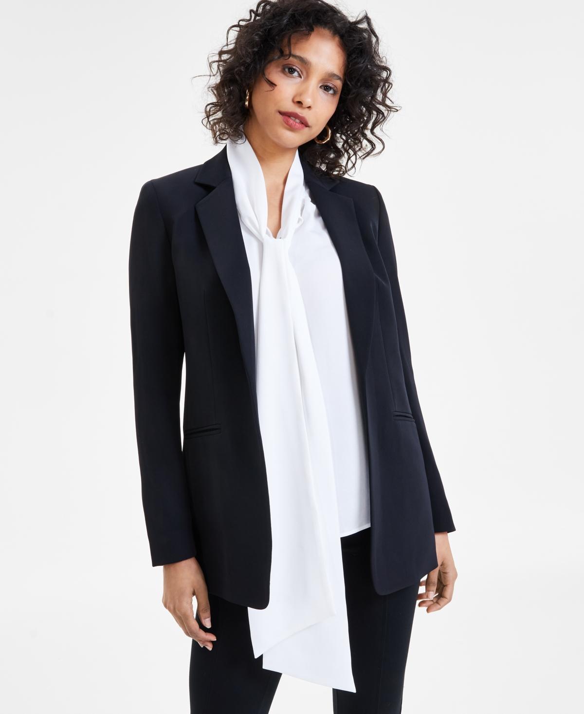 Bar Iii Womens Notched-Collar Open-Front Blazer, Created for Macys Product Image