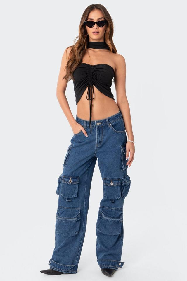 Oversized Boyfriend Cargo Jeans Product Image