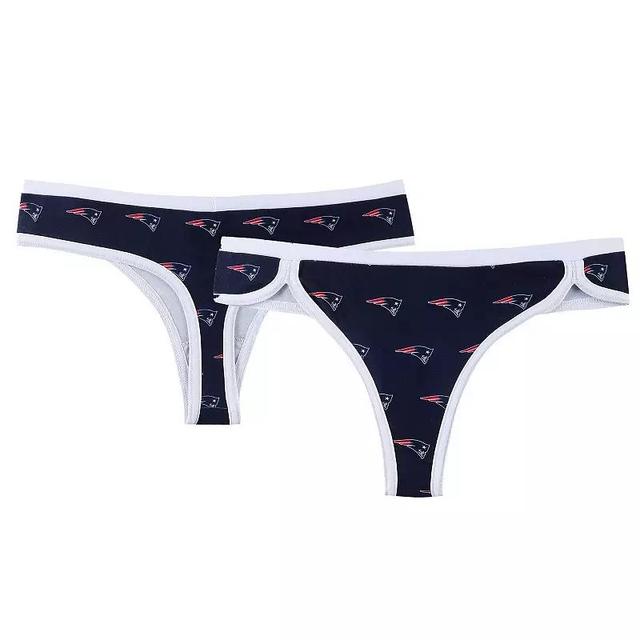 Womens Concepts Sport New England Patriots Gauge Allover Print Knit Thong Blue Product Image