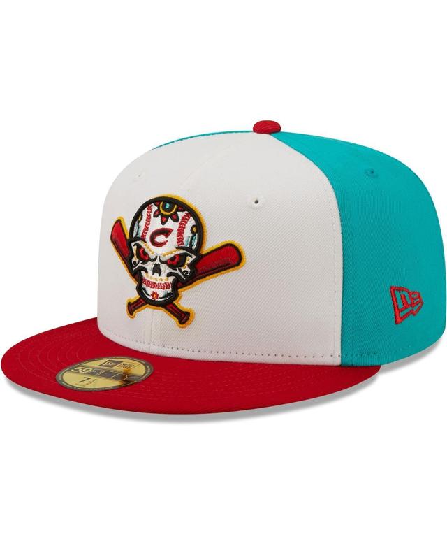 Mens New Era White Veleros De Columbus Copa De La Diversion 59Fifty Fitted Hat - White Product Image