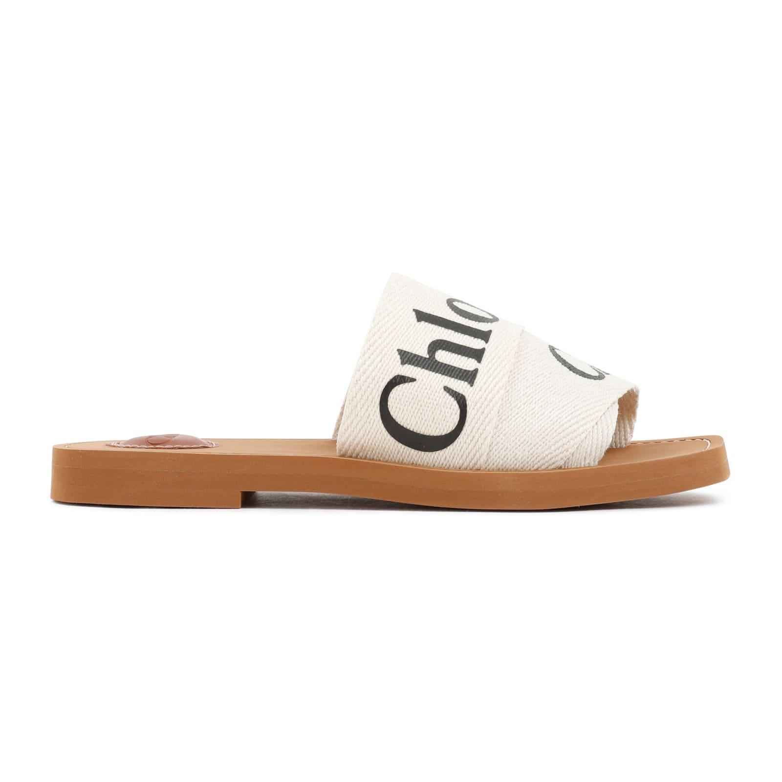 Woody Sandal In White Product Image