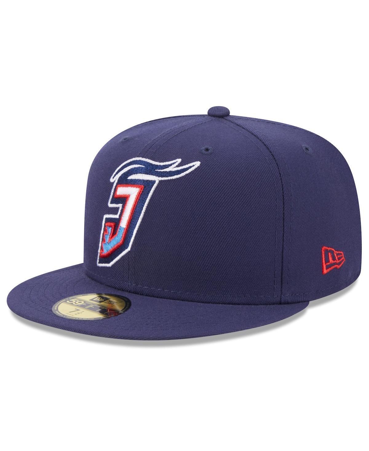 Mens New Era Navy Jacksonville Jumbo Shrimp Authentic Collection Alternate Logo 59FIFTY Fitted Hat Product Image