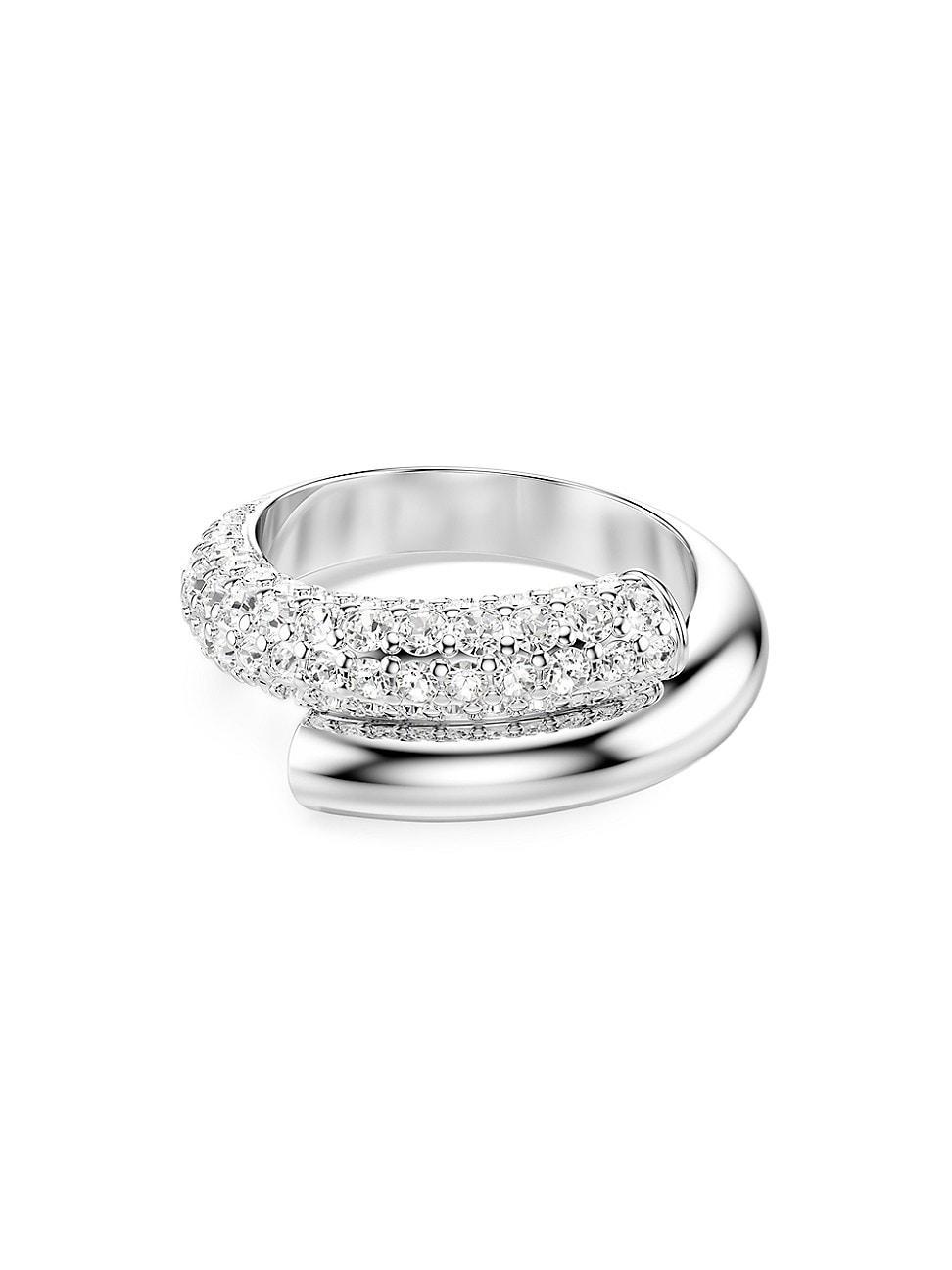 Womens Dextera Rhodium-Plated & Crystal Ring Product Image