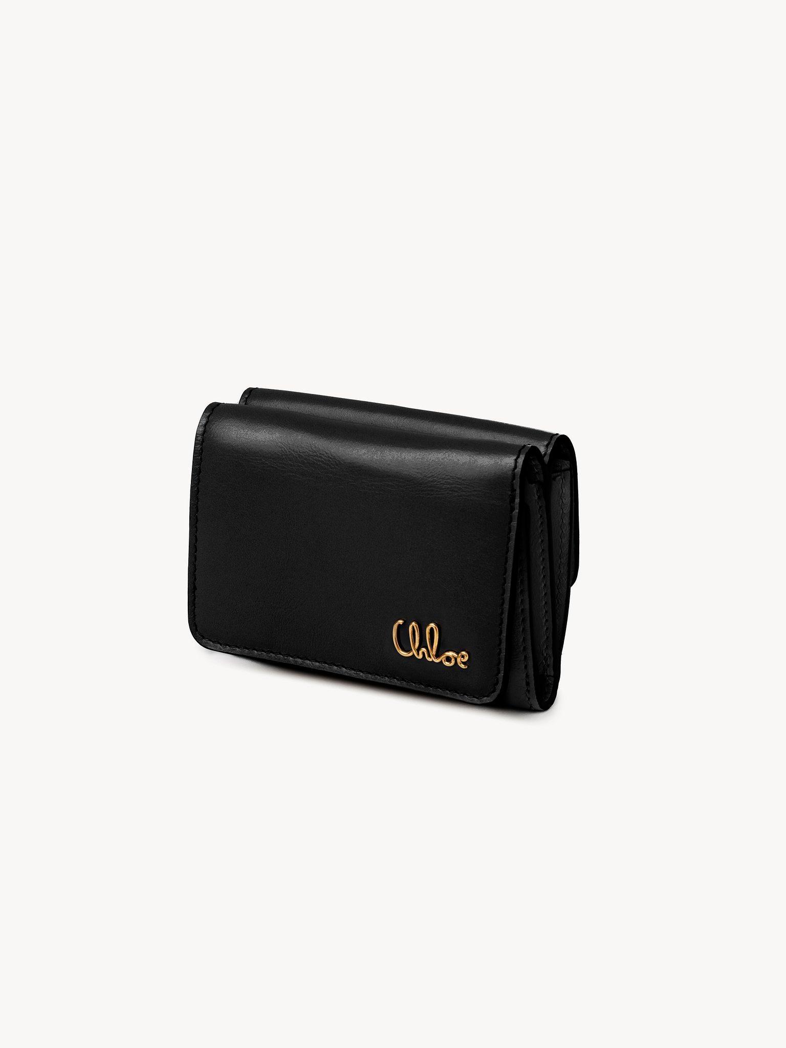 Mini Chloé Iconic tri-fold in shiny leather Product Image