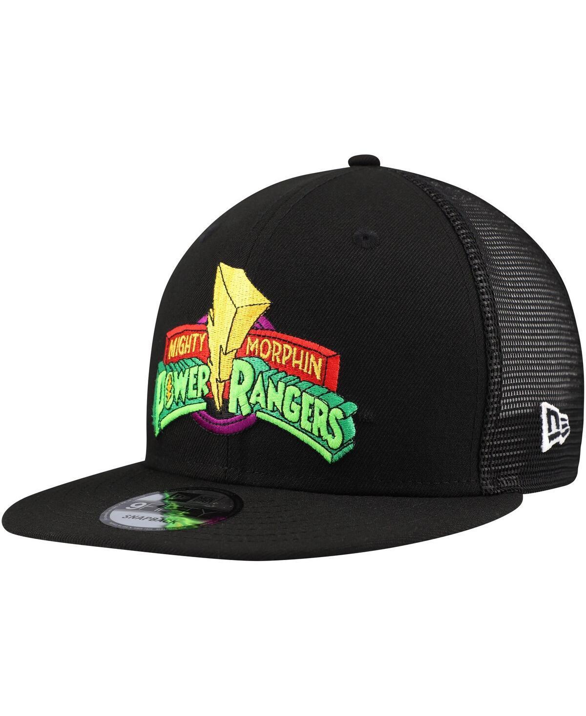 New Era Mens Black Power Rangers 9FIFTY Snapback Trucker Hat Product Image