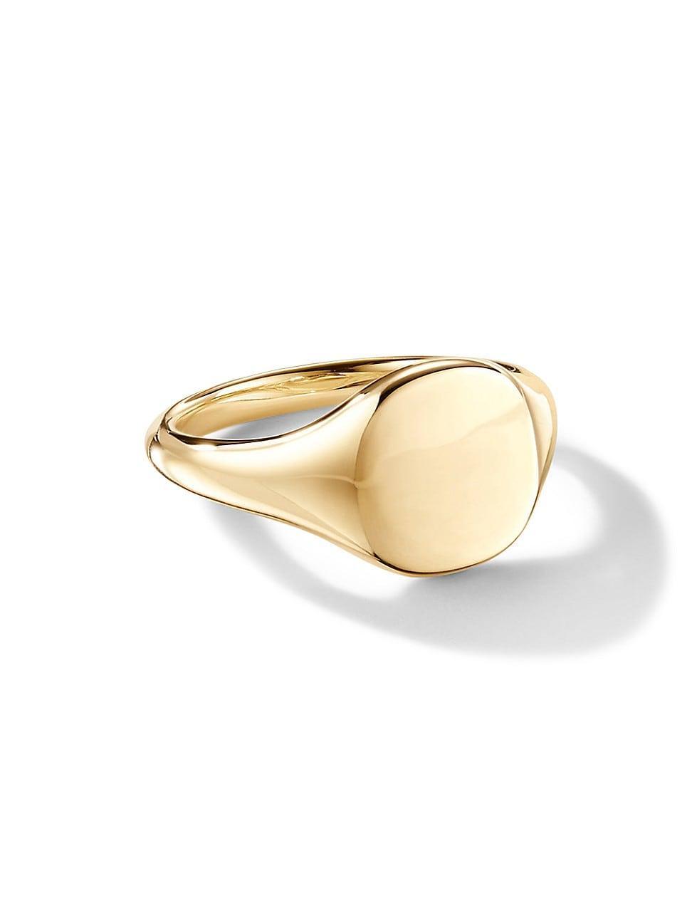 Womens DY Pinky Ring in 18K Yellow Gold, 9.7MM Product Image