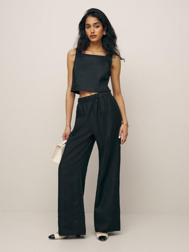 Fernando Wide Leg Linen Pant Product Image