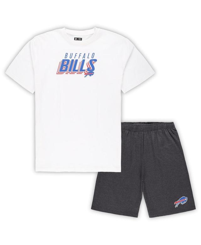 Mens Concepts Sport /Charcoal Buffalo Bills Big & Tall T-Shirt and Shorts Set Product Image