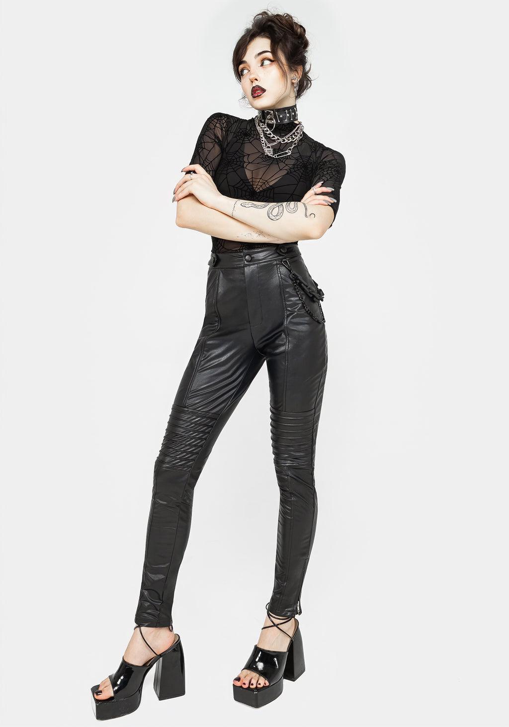 Outlaw PU Biker Chain Leggings Product Image