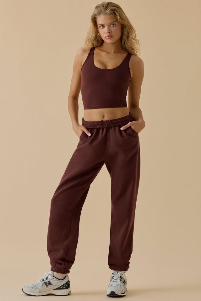 Mid-Rise Joggers in Mahogany Female Product Image