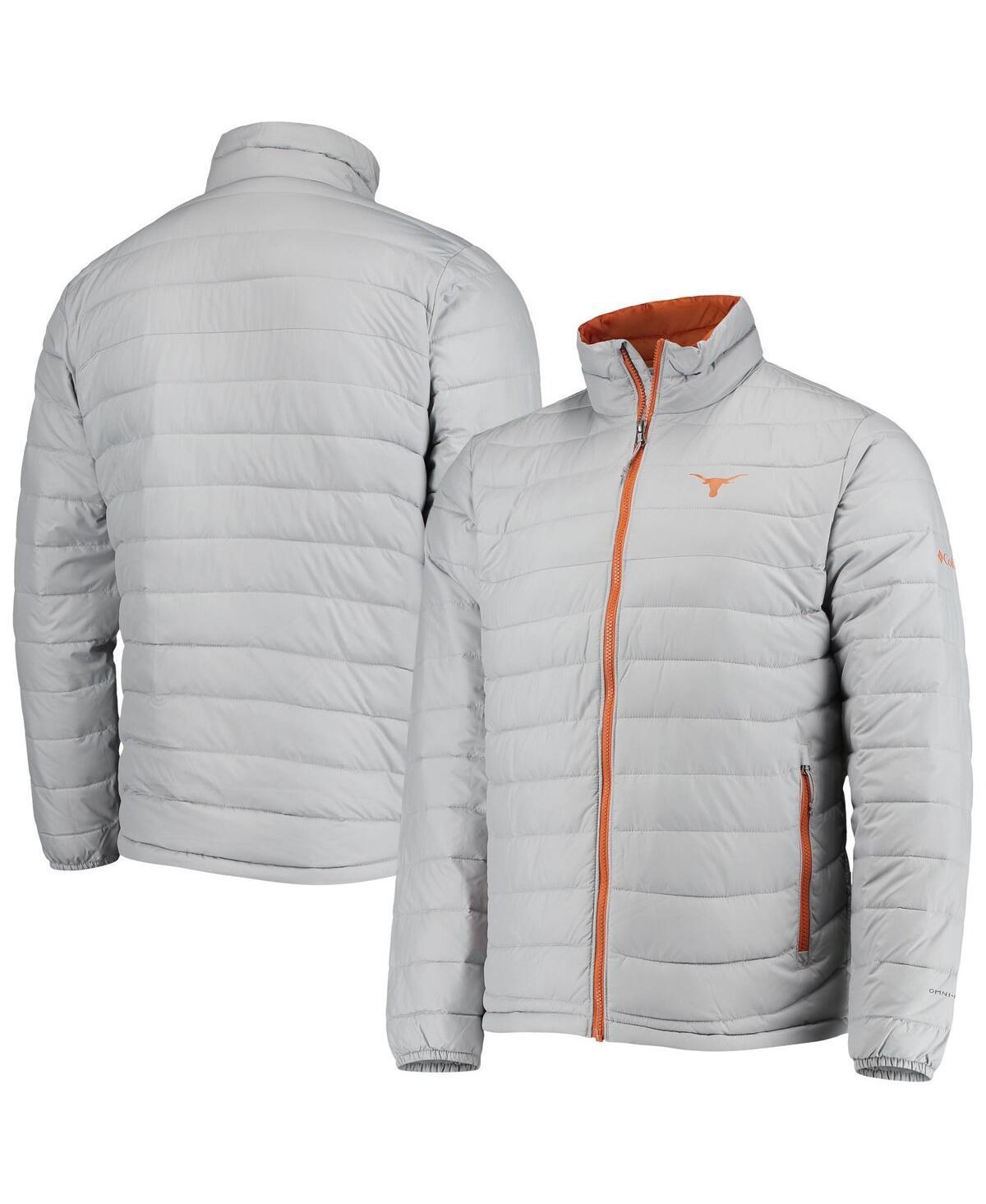 Mens Columbia Gray Texas Longhorns Powder Lite Omni-Heat Reflective Full-Zip Jacket Product Image