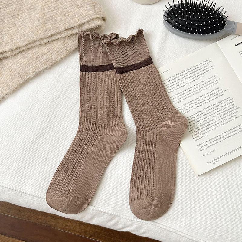 Contrast Trim Socks / Set Product Image