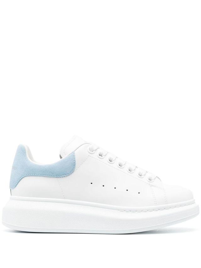 suede-panel lace-up sneakers Product Image