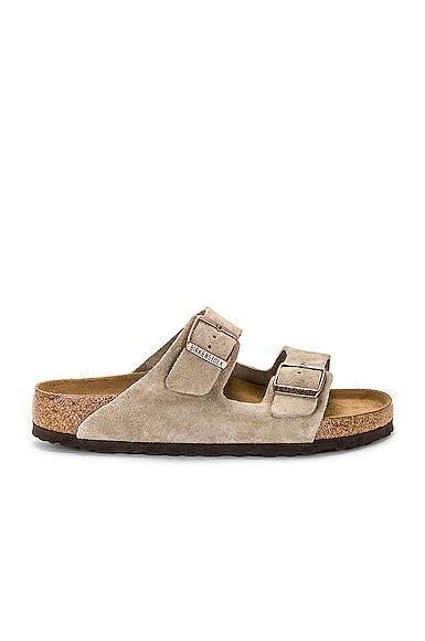 BIRKENSTOCK Arizona Soft Footbed in Taupe - Brown. Size 43 (also in 41, 42, 44). Product Image