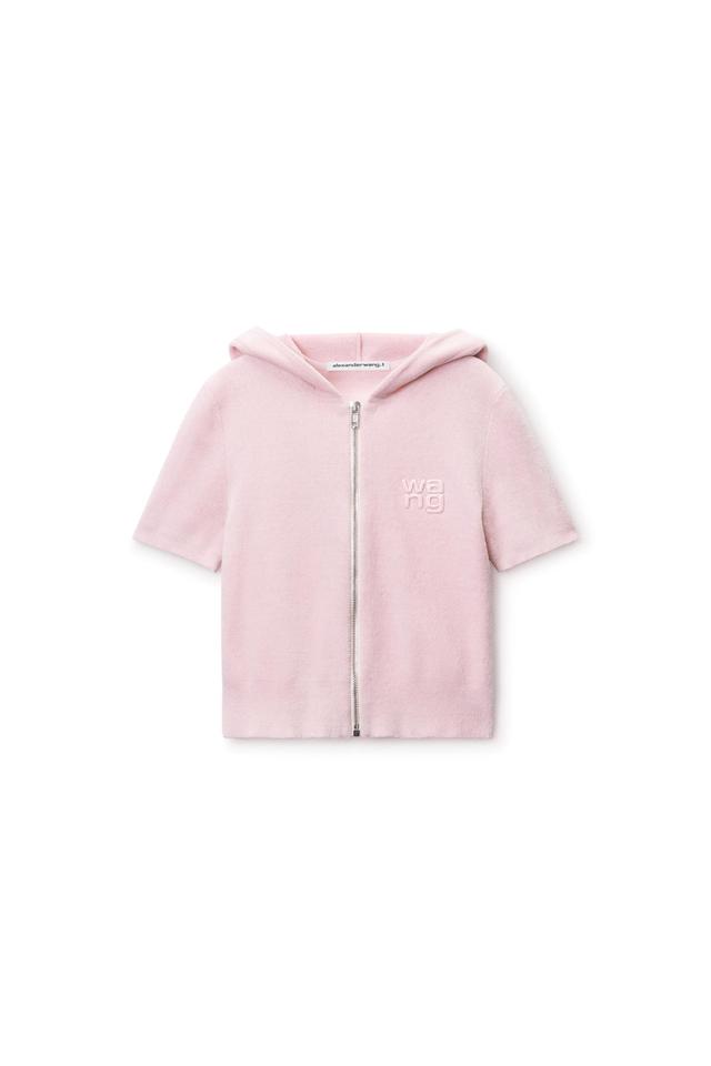 Cropped Zip-up Hoodie In Chenille Product Image