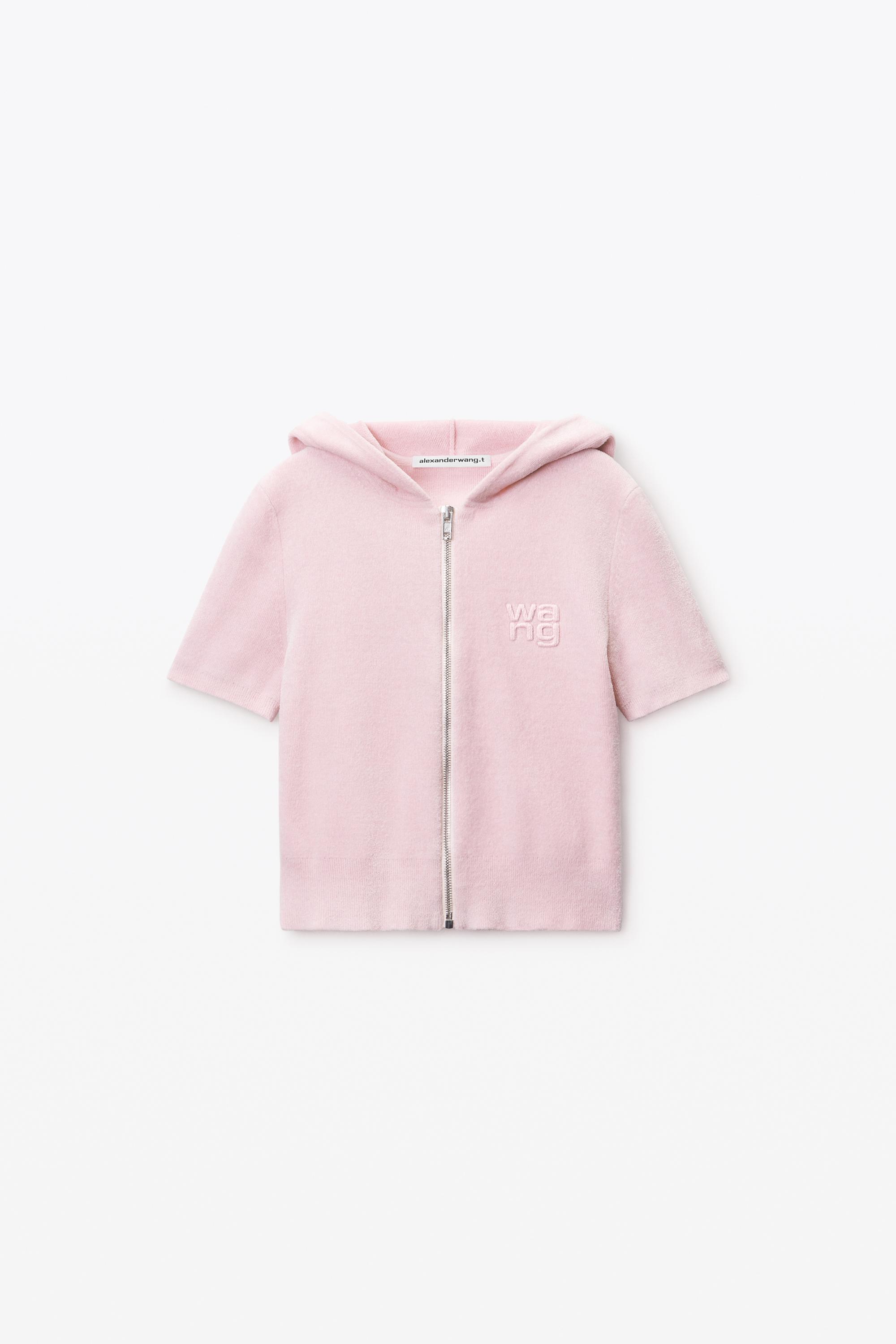 Cropped Zip-up Hoodie In Chenille Product Image