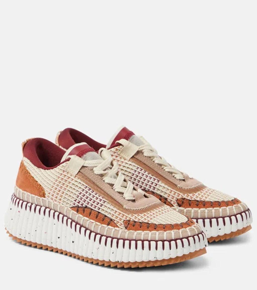 CHLOÉ Nama Sneakers In Beige Product Image