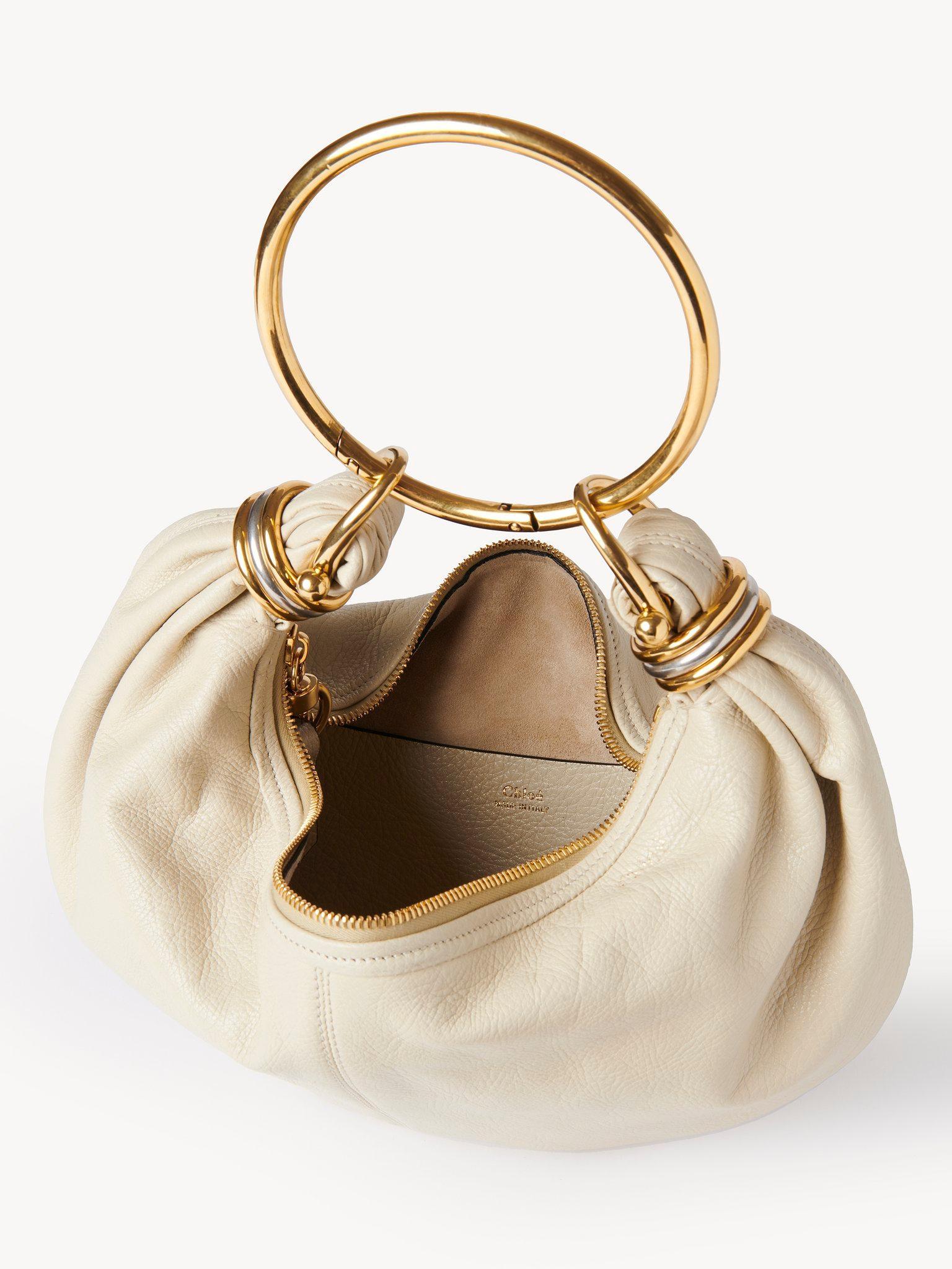 Small Bracelet Hobo bag in grained leather Product Image