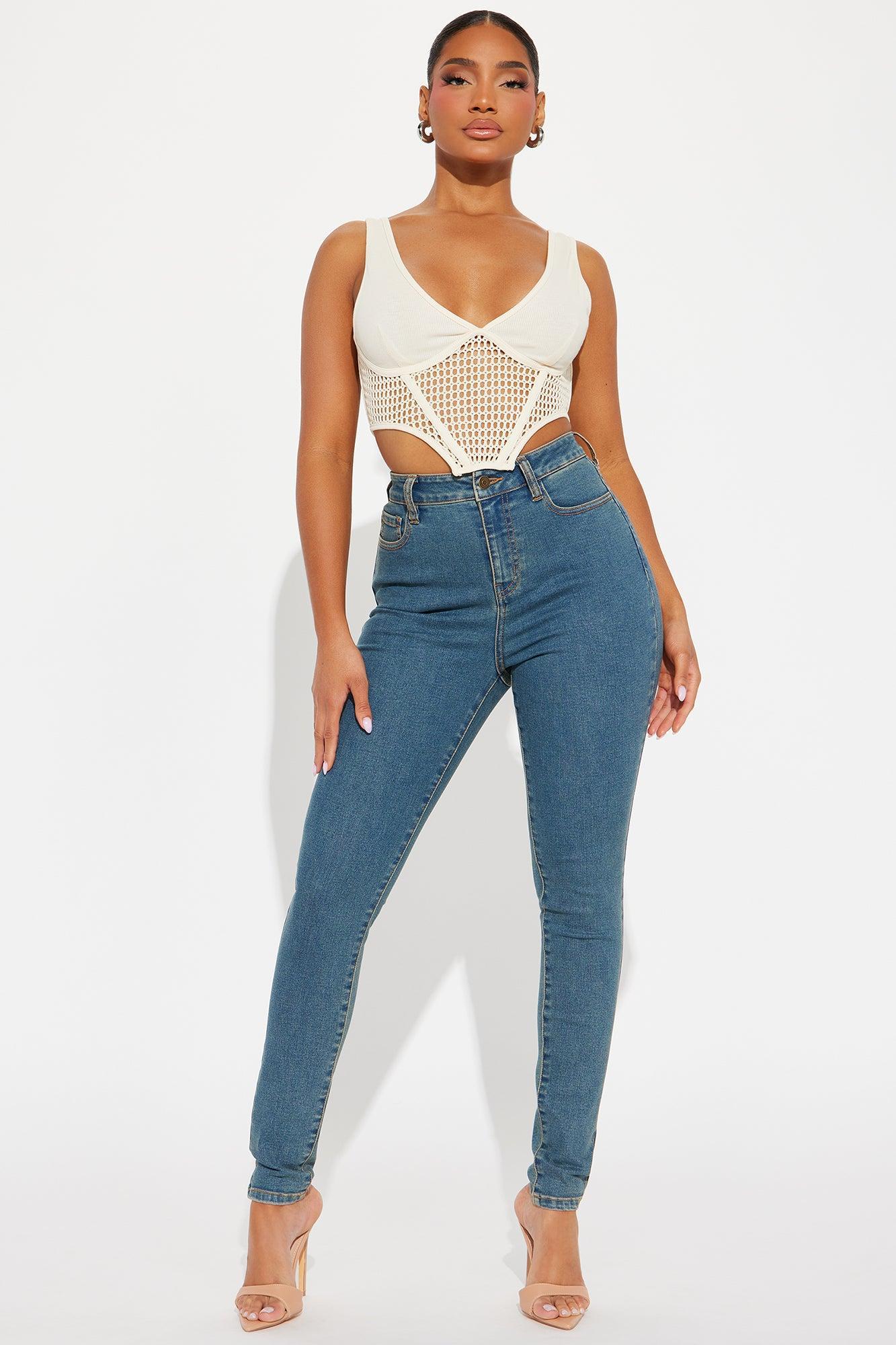 If You Wanna Stretch Skinny Jeans - Medium Wash Product Image